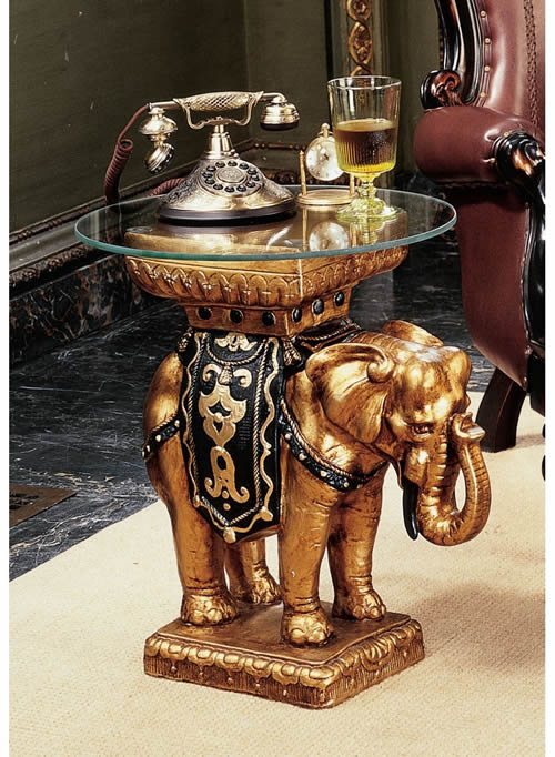 Elephant glass table discount